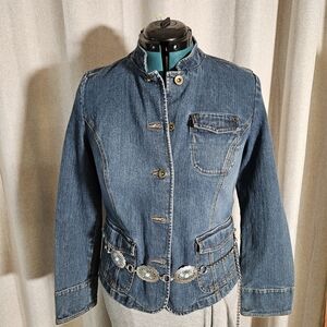 Style & Co. Denim Jacket with Button Details